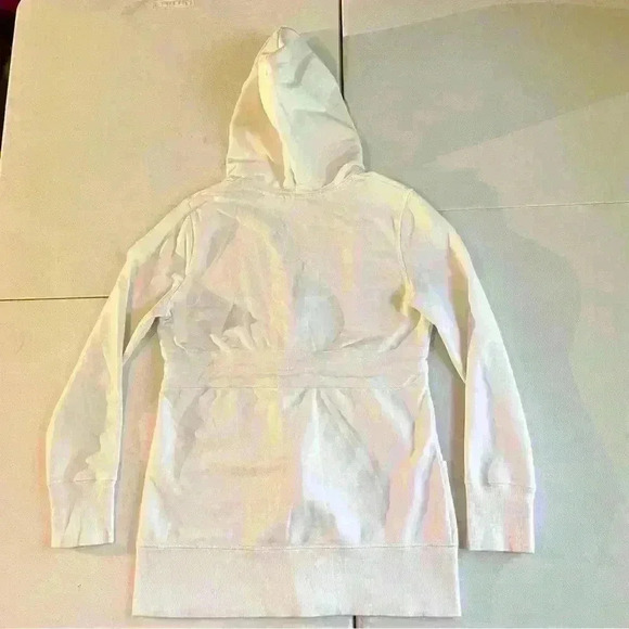 Danskin Now Womens Size M (8/10) White Full Zip Run Walk Sweatshirt Hoodie - Picture 2 of 8